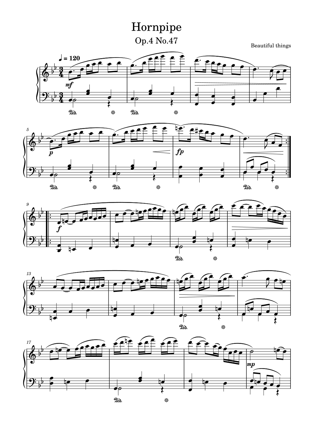 Hornpipe-Beautiful things Op.4 No.47
