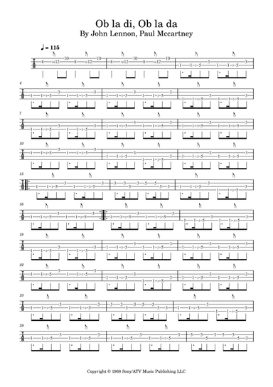 Ob-la-di, Ob-la-da (arr. Madelu Lopes)