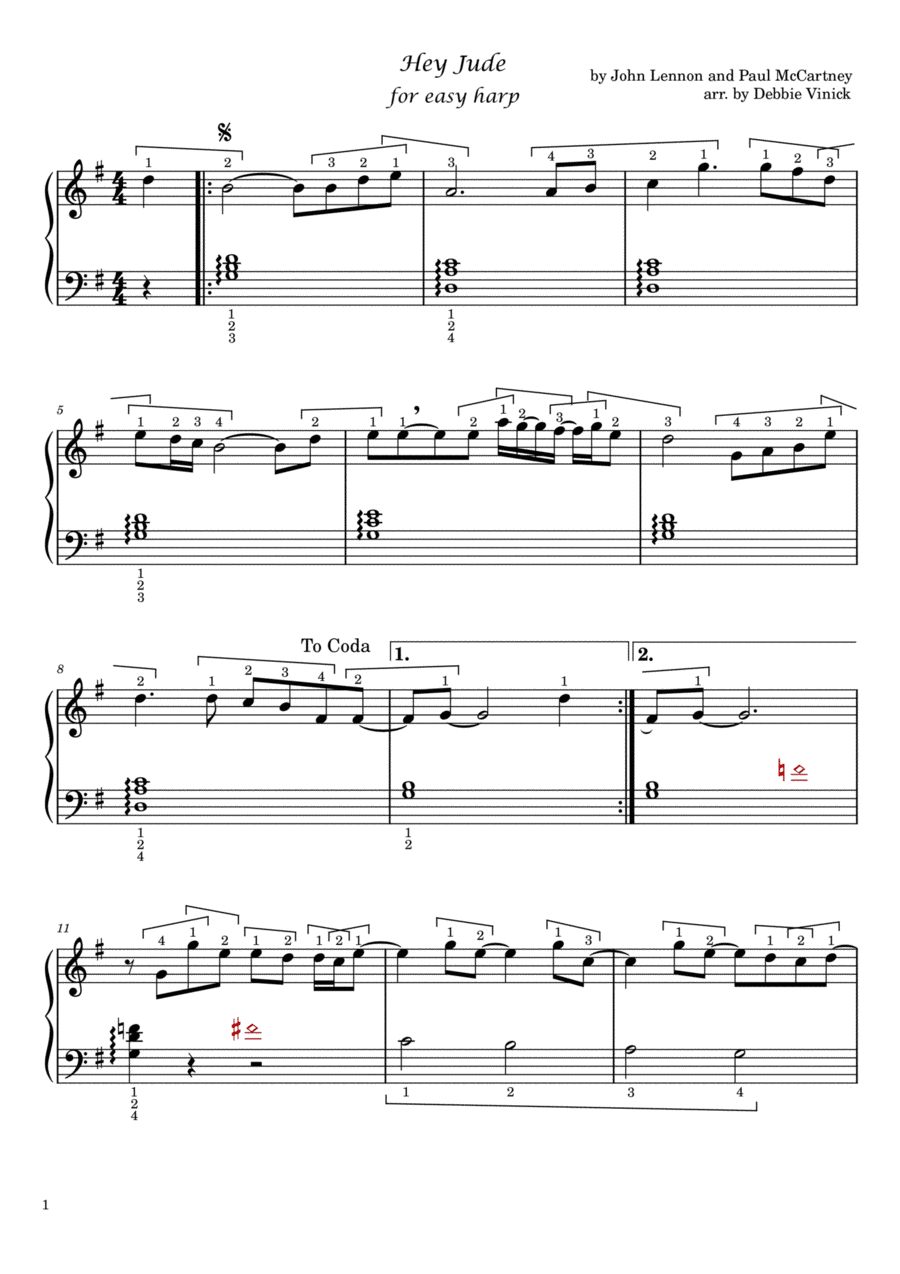 Hey Jude (arr. Debbie Vinick)