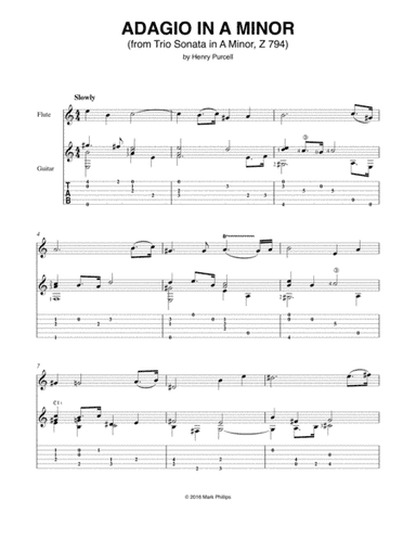 Adagio in A Minor (from Trio Sonata in A Minor, Z 794) (arr. Mark Phillips)