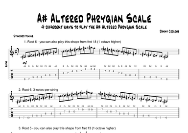 A# Altered Phrygian Scale (4 Ways to Play)