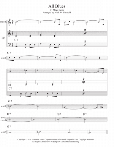 All Blues (arr. Mark W. Huxhold)