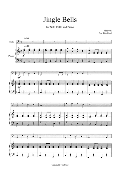 Jingle Bells for Solo Cello and Piano (arr. Tim Curd)