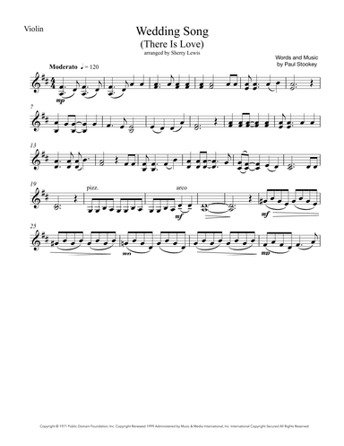 Wedding Song (There Is Love) (arr. Sherry Lewis)