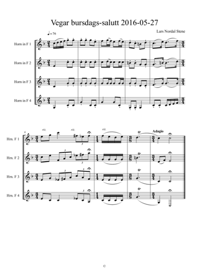 4 horns, joyful salute (18 seconds)