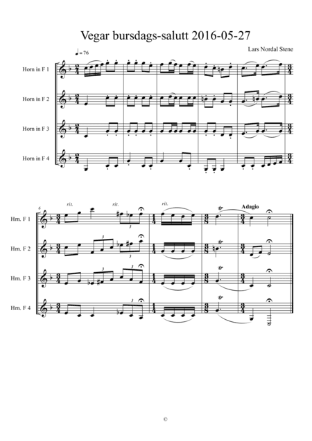 4 horns, joyful salute (18 seconds)