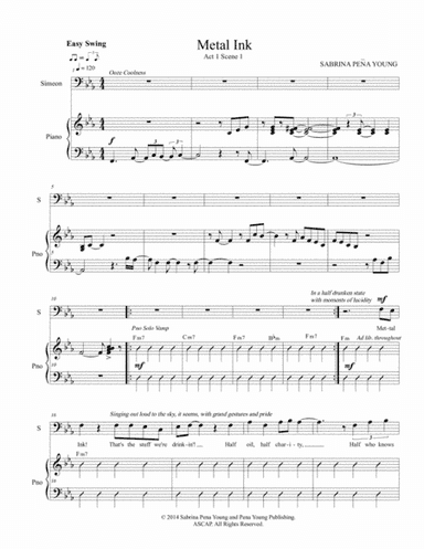 Metal Ink for Jazz Vocal and Piano