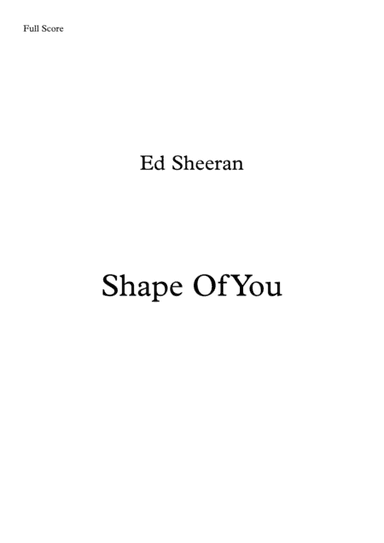 Shape Of You (arr. Leandro Cardoso)