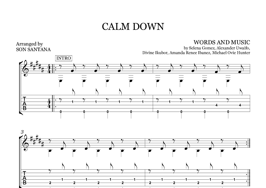 Calm Down (arr. Son Santana)