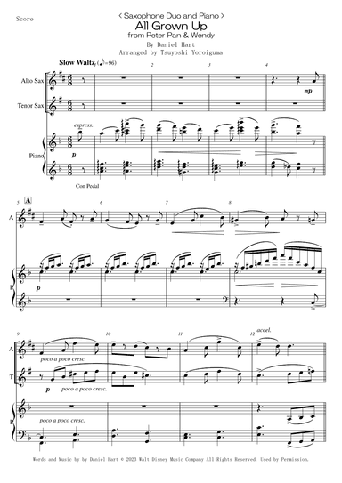 All Grown Up (arr. Tsuyoshi Yoroiguma)