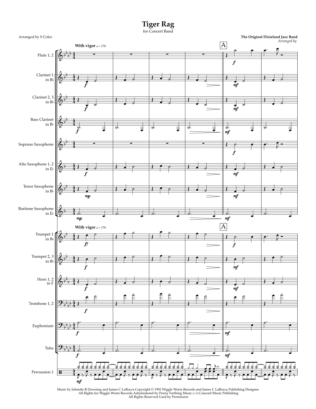 Tiger Rag (arr. Sarah J Coles)