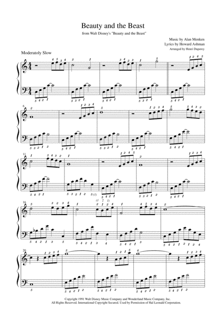 Theme From "beauty And The Beast" (arr. Henri Duperey)