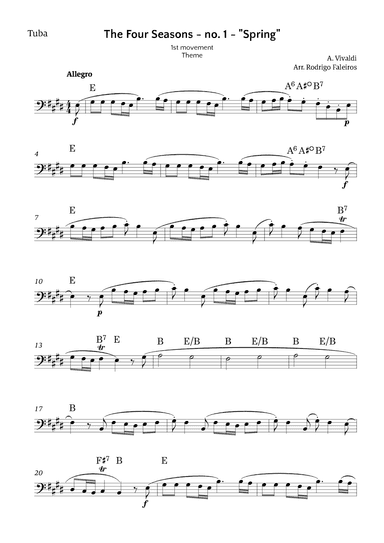 The Four Seasons - Spring (arr. Rodrigo Faleiros)