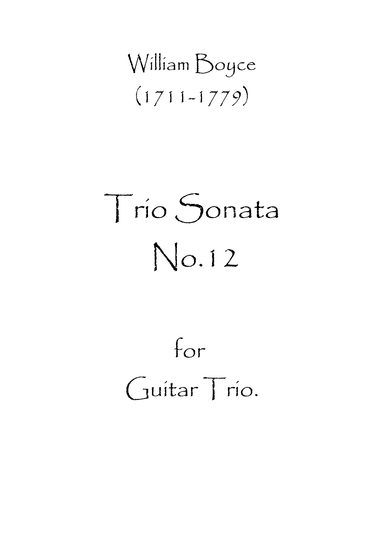 Trio Sonata No.12 (arr. Spence Bundy)