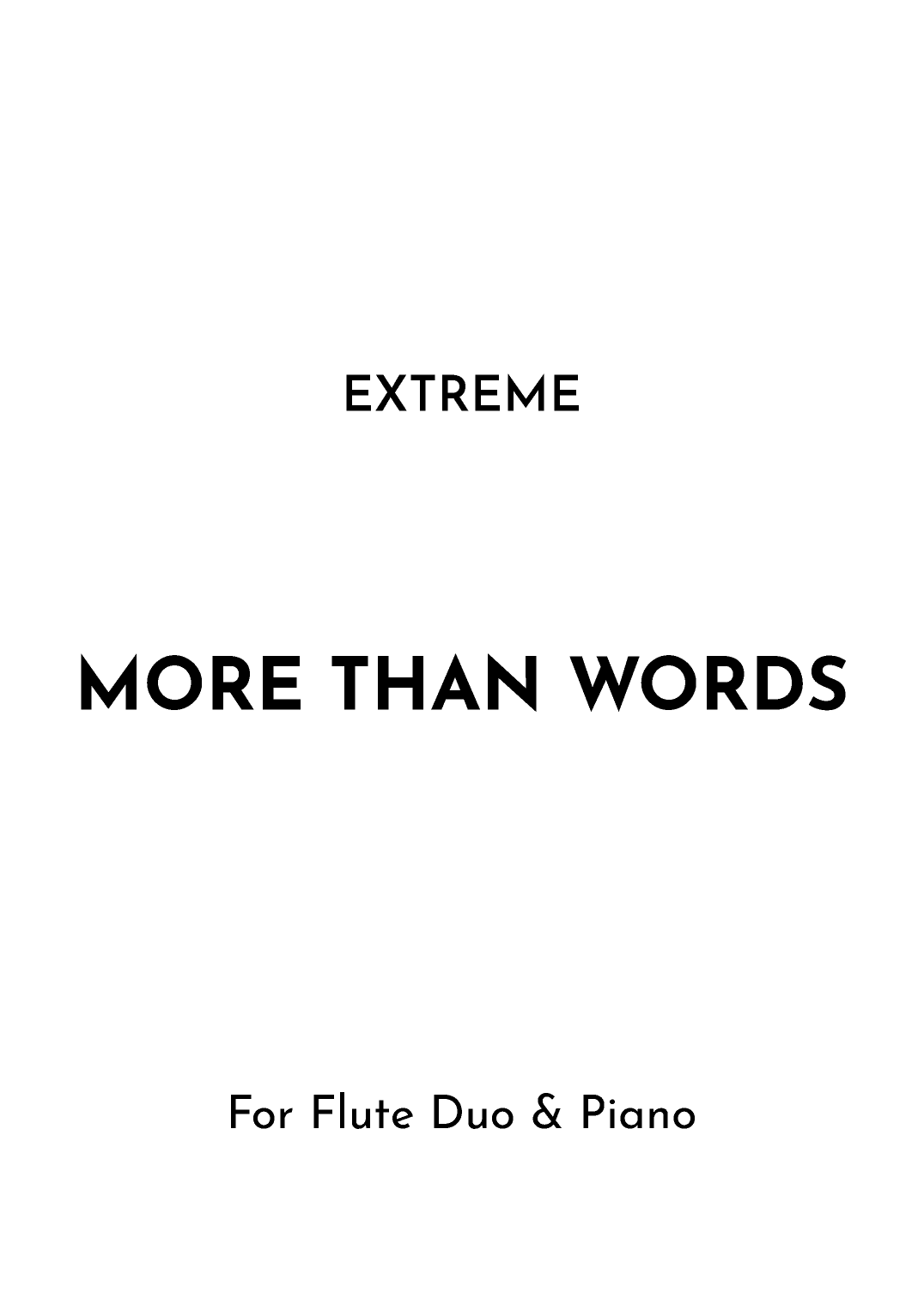 More Than Words (arr. Jireh J.)