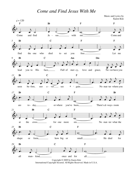 Come and Find Jesus With Me