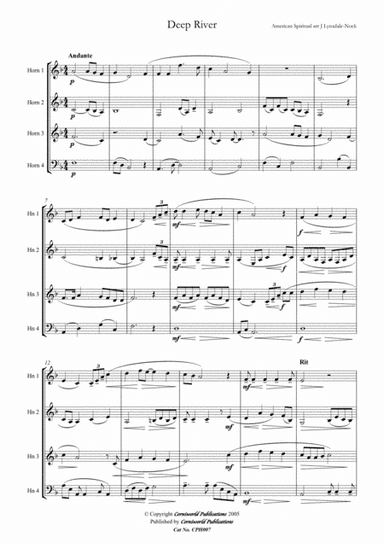 Deep River (arr. J Lynsdale-Nock)