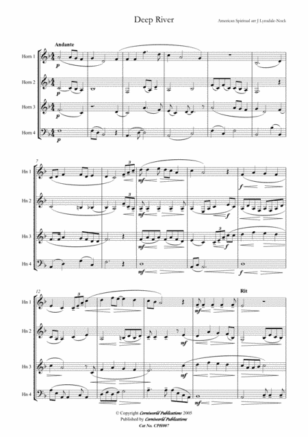 Deep River (arr. J Lynsdale-Nock)