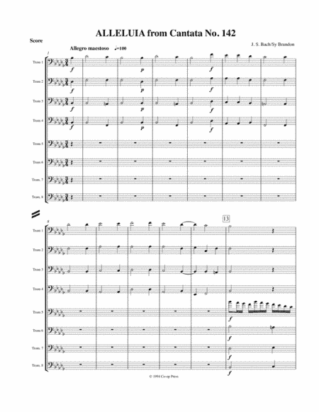 Alleluia from Cantata No. 142 for 8 Trombones (arr. Sy Brandon)