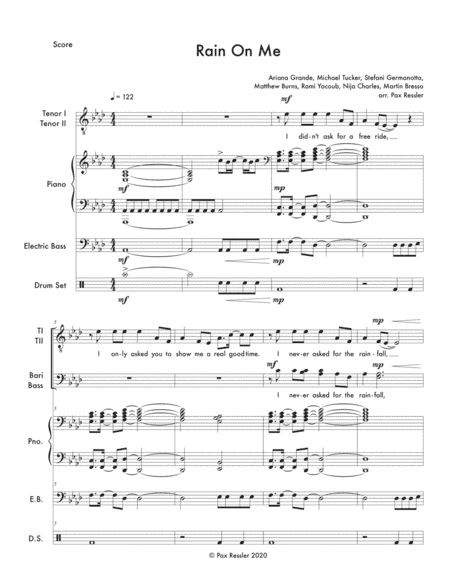 Rain On Me (arr. Pax Ressler)