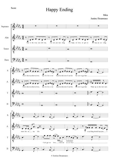 Happy Ending (arr. Justine Desannaux)