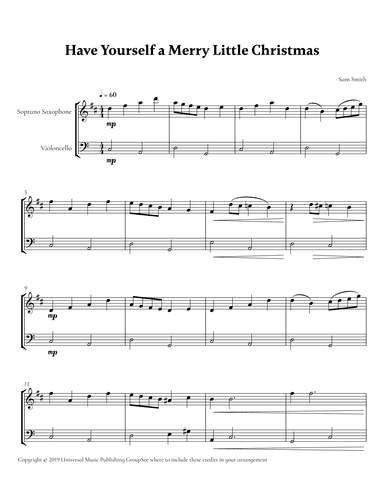 Have Yourself A Merry Little Christmas (arr. Cadenza Editions)