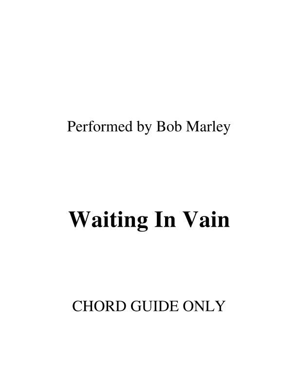 Waiting In Vain (arr. RWM)
