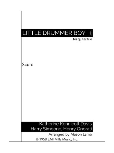 The Little Drummer Boy (arr. Mason Lamb)