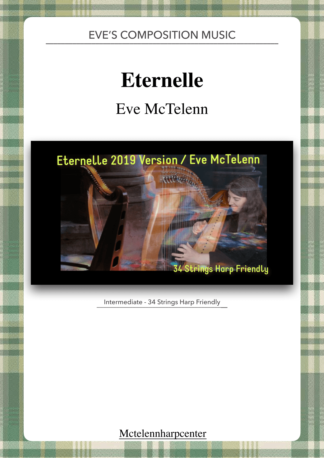 Eternelle / Wedding Anniversary Composition - intermediate & 34 String Harp | McTelenn Harp Center