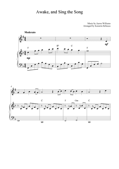 Awake, and Sing the Song (arr. Kaiserin Rebecca)