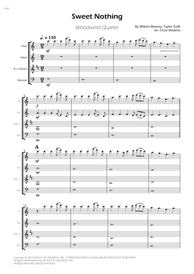 Sweet Nothing - Score Only (arr. César Madeira)