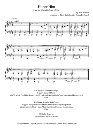 Honor Him (arr. Tinus Badenhorst)