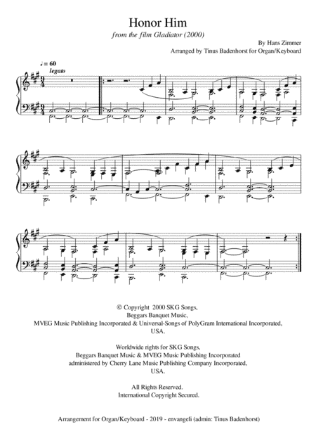 Honor Him (arr. Tinus Badenhorst)