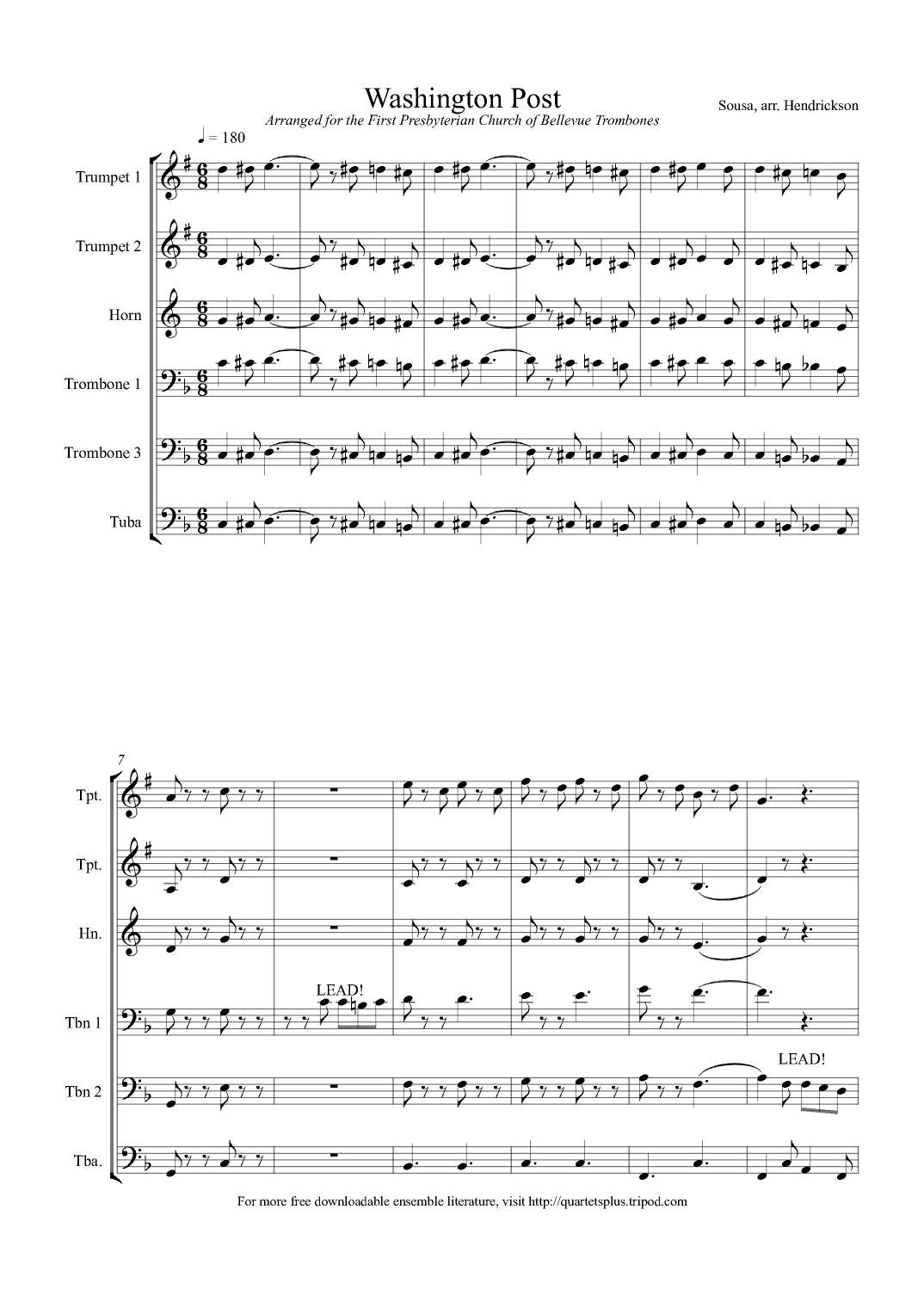 Washington Post (arr. Robert Hendrickson)