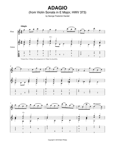 Adagio (from Violin Sonata in E Major, HWV 373) (arr. Mark Phillips)