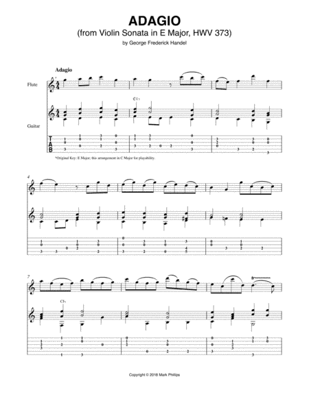Adagio (from Violin Sonata in E Major, HWV 373) (arr. Mark Phillips)