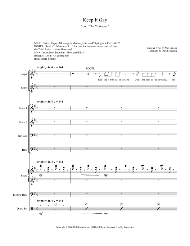 Keep It Gay (arr. David Maddux)