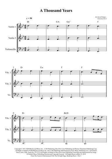 A Thousand Years (arr. Wesley S. SIlva)