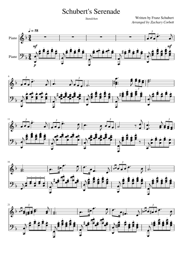 Schubert Serenade (arr. Zachary Corbett)