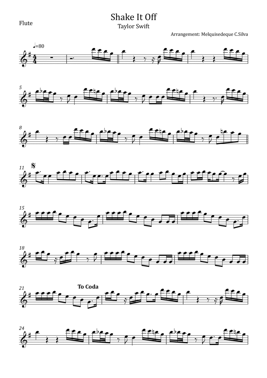 Shake It Off (arr. Melquisedeque C.Silva)