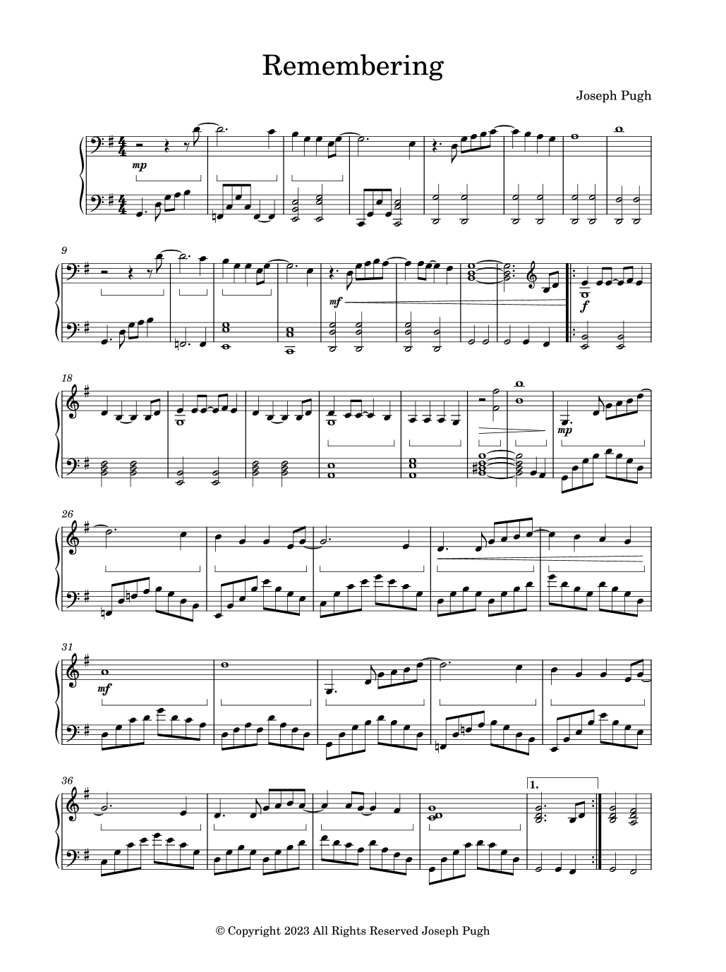 Remembering(Piano Solo)
