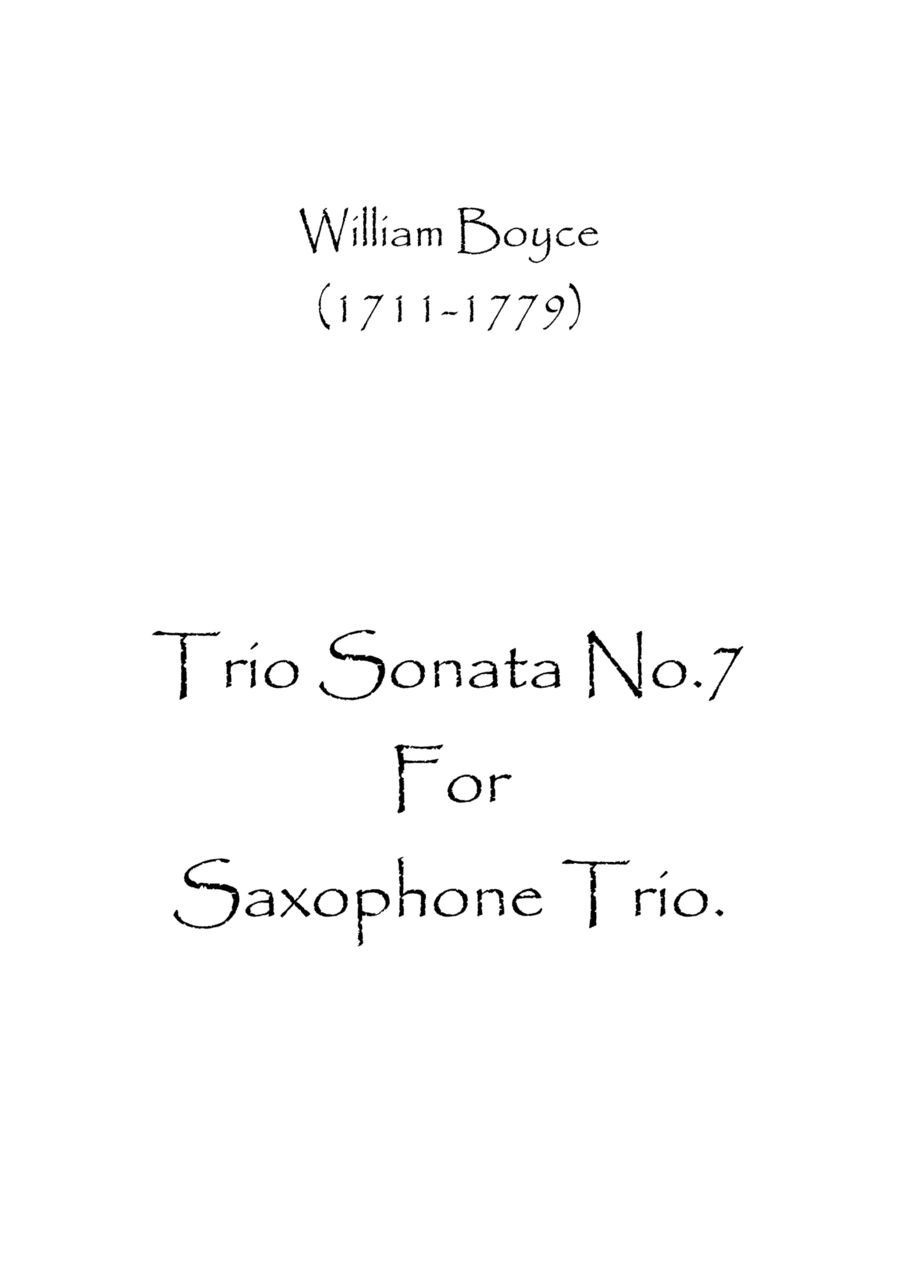 Trio Sonata No.7 (arr. Spence Bundy)