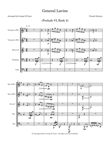 General Lavine (brass quintet) (arr. George B Chave)