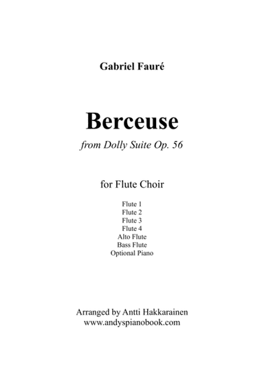 Berceuse from Dolly Suite Op. 56 - Flute Choir (arr. Antti Hakkarainen)