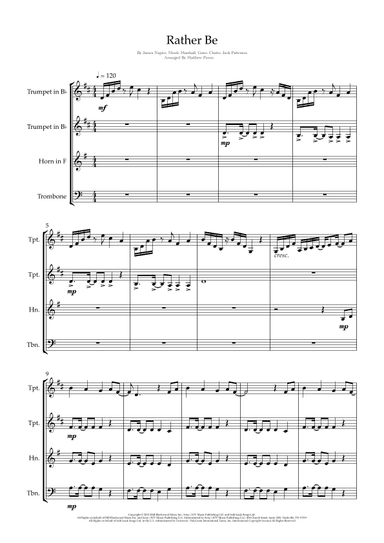 Rather Be (arr. Matthew pyeon)