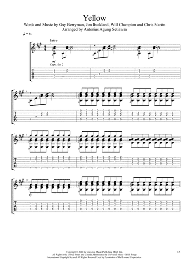 Yellow (arr. Antonius Agung Setiawan)