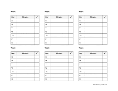 Practice Journal Log Tracker Sheets