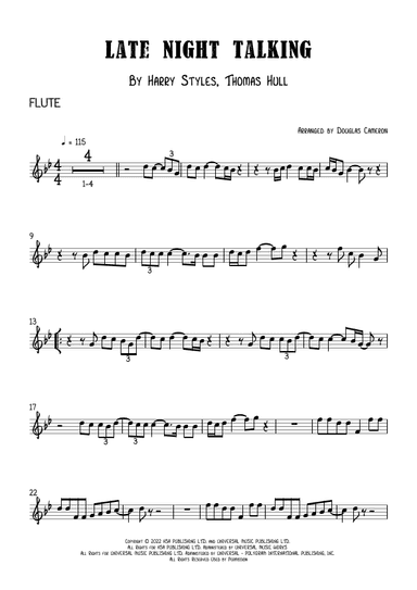 Late Night Talking (arr. Douglas Cameron)