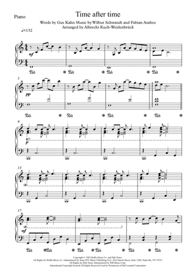 Time After Time (arr. Albrecht Kuch-Weidenbrück)