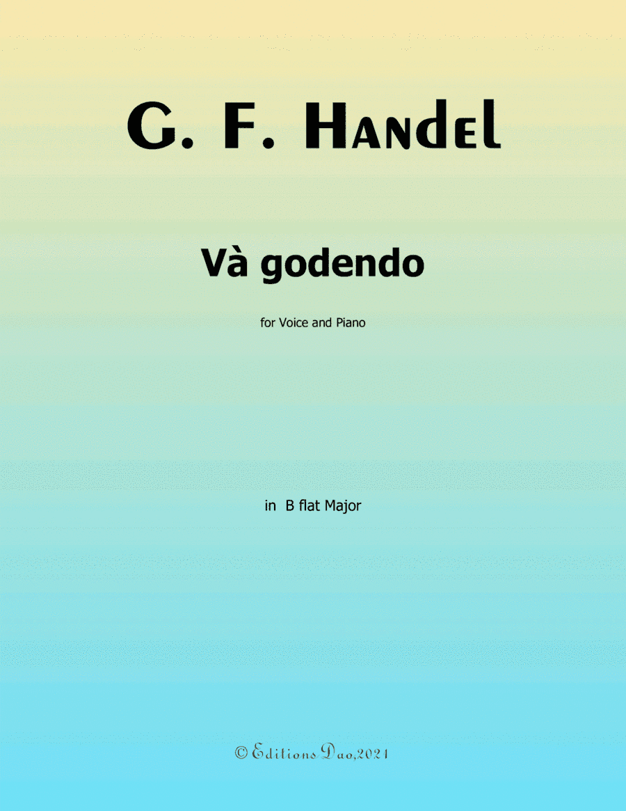 Và godendo, by Handel, in B flat Major (arr. Editions Dao)
